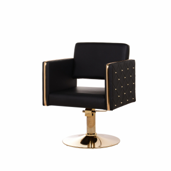 Кресло парикмахерское Madonna Gold, черный - диск