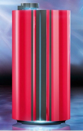 Вертикальный солярий Ergoline Essence 440 Scarlet Red (44 лампы по 200W). Фото 1