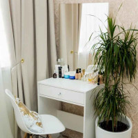 AVA | 60×160 | 1 ящик, белый гримерный столик с зеркалом. Фото 1