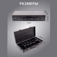 Кейс чемодан для барбера парикмахера BC 002 черный. Фото 2