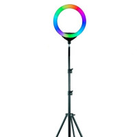 Кольцевая светодиодная бестеневая лампа LED RING KY BK 224 RGB. Фото 1