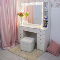 МИЛТОН | 120×160 | Туалетный столик с зеркалом и стеллажом. Фото 4