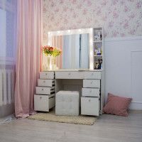 МИЛТОН | 120×160 | Туалетный столик с зеркалом и стеллажом. Фото 6