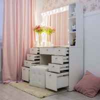 МИЛТОН | 120×160 | Туалетный столик с зеркалом и стеллажом. Фото 9
