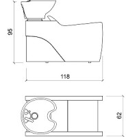 Мойка парикмахерская FLATIRON SHIATSU 1P. Фото 4