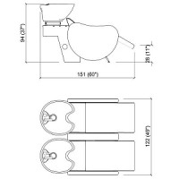 Мойка парикмахерская  MAMBOWASH 2P SHIATSU. Фото 2