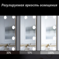 Зеркало гримерное L613 белое. Фото 6